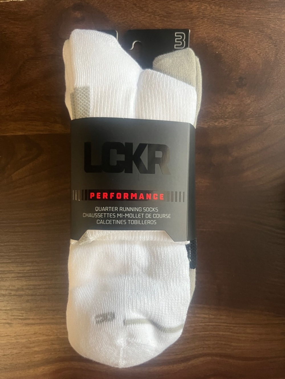 Performance White Quarter Running Socks - 3 Pack